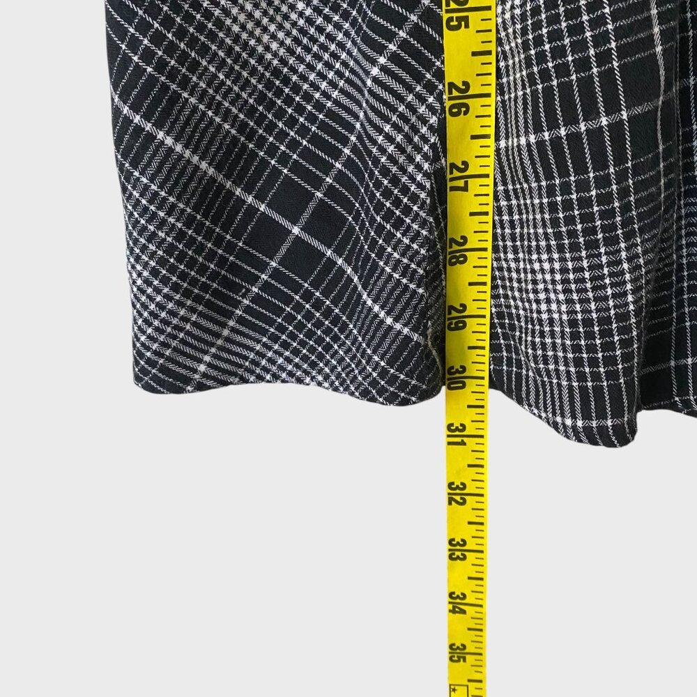 Foxcroft Cici Plaid Perfection Tunic Black Women's Size 14 Button-Up Long-Sleeve - Picture 12 of 12